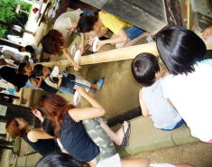 流しそうめん食の交流会